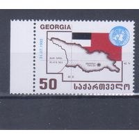 [938] Грузия 1993. Флаг.Карта. MNH
