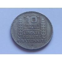 Франция 10 франков 1949 г. Монетный двор "B" Бомон-ле-Роже.