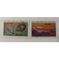 РАСПРОДАЖА КОЛЛЕКЦИИ. Вьетнам. марки " ракушки, кальмар"