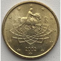 Италия 50 евроцентов 2002 г.