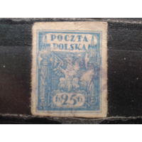 Польша, 1919.Стандарт. Герб, без перф.