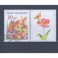 [564] Чехия 2006. Флора.Цветы.Букет. Одиночный выпуск.Гашеная марка с купоном.