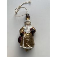 Ёлочная игрушка. Дед Мороз с мешком. Редкий раскрас. Игрушка. СССР.