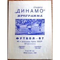 Динамо Минск - Торпедо Москва  1987 год  Кубок СССР