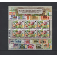 Беларусь 2019 Малый лист "История денежных знаков Беларуси"