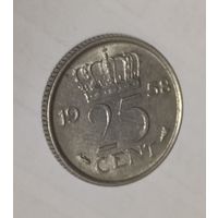 Нидерланды 25 центов, 1958