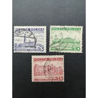 Польша 1937 Неполная серия марок "Различные достопримечательности" (гашение без клея с наклейками) Mi.315-317 каталог 0.70 евро