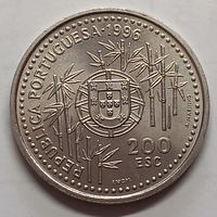 Португалия 200 эскудо, 1996 Прибытие португальцев в Китай в 1513 году UNC