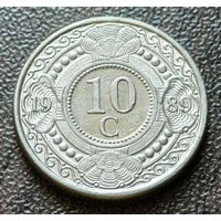 Нидерландские Антильские острова 10 центов, 1989   ( 1-4-3 )