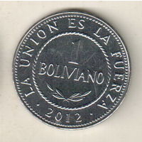 Боливия 1 боливиано 2012