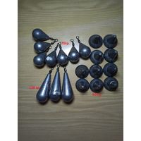 Груз рыболовный с вертлюгом и без , 60 - 120 гр. цена за все