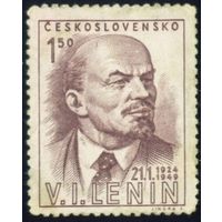 25 лет со дня смерти основателя КПСС и Советского государства, вождя мирового пролетариата Владимира Ильича Ленина Чехословакия 1949 год 1 марка