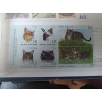 Марки Финляндии, буклет с кошками