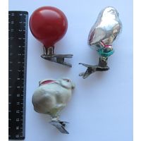 Все лоты с рубля.Елочные игрушки ,прищепки,СССР
