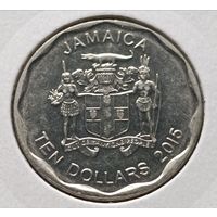 Ямайка. 10 долларов 2015 года. (*).