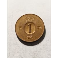 Швеция 1 оре 1968