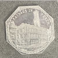 Германия Нюрнберг нотгельд 20 пфеннигов 1921 "Ратуша в Фюрте" трамвайный жетон
