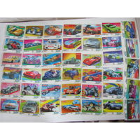 С рубля. Вкладыши и обёртки от жвачек Turbo sport (Турбо спорт). 41 шт.