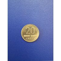 Литва 20 центов 2009 года