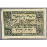 Банкнота 10 марок 1920 год. Веймарская республика