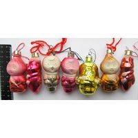 Все лоты с рубля.Елочные игрушки из набора Чиполлино,СССР.60-е г.г