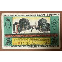 Нотгельд 1 марка 1921 год. Бюккебург . Веймарская республика