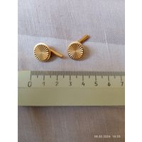 Запонки позолоченные винтаж СССР Au 4