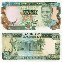 Замбия 20 Квача 1991 UNC П1-146