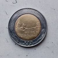 500 лир 1995 года Италия. Итальянская Республика.