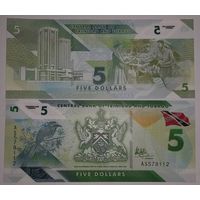 Тринидад и Тобаго 5 долларов 2020 года UNC полимерная