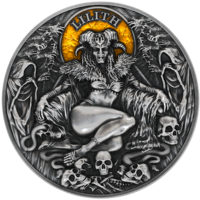 Камерун 2000 франков 2022г. "Лилит". Монета в капсуле; подарочной рамке - футляре; сертификат; коробка. СЕРЕБРО 62,20гр.(2 oz).