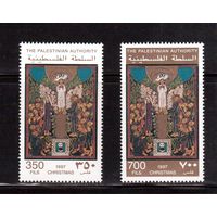 Палестина-1997,(Мих.77-78)  ** ,  Живопись, Религия, Рождество