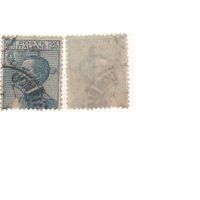 Италия 1908.01.01 (Mi)IT90 марка из сер.Король В.Э. III, портрет работы Микетти, обращен влево - 25с Король Витторио Эмануэле III (1869-1947), лицом влево (г) без ВЗ (a1-23 ТОРГ