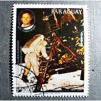 Марка Парагвай 1989 год 20-летие посадки на Луну