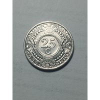 Антильские острова  25 центов 1998 года .