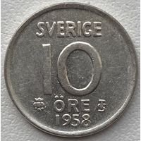 Швеция 10 эре 1958 г.
