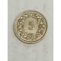Швейцария 5 раппен 1969