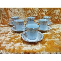 Чашки с блюдцами (набор 6 шт. в родной коробке) Дарунак, Коростень. СССР