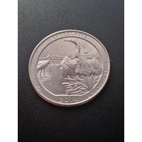 США  25 центов 2014 г. D - Флорида. Национальный парк Эверглейд