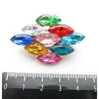 Все лоты с рубля.Брошь цветное стекло.