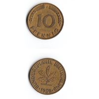 10 пфеннигов Германия 1950 года(J)