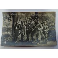 Открытка с немецкими солдатами 1916 г. Германия. 1-я мировая война.
