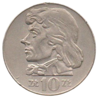 НАРОДНАЯ РЕСПУБЛИКА ПОЛЬША. 10 ЗЛОТЫХ  1970. Т. А. Б. КОСТЮШКО.