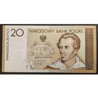 Польша. 2009г. Банкнота 20 злотых. В честь юбилея Юлиуша Словацкого.