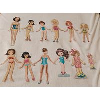 Бумажные куклы + одежда и журналы Лот