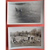 2 фото на курорте. Санаторий Бетта. 1950-е г. 9х14 см. Цена за оба.