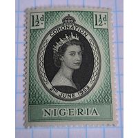 БРИТАНСКИЕ КОЛОНИИ НИГЕРИЯ  1953 ГОД КОРОНАЦИЯ ЕЛИЗАВЕТЫ II