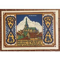 Нотгельд 50 пфеннигов 1921 год. Оснабрюк. Веймарская республика