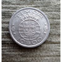 Werty71 Тимор 10 эскудо 1964 серебро