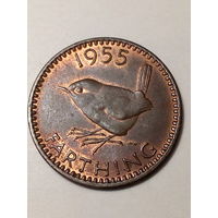 1 фартинг Великобритания 1955 год